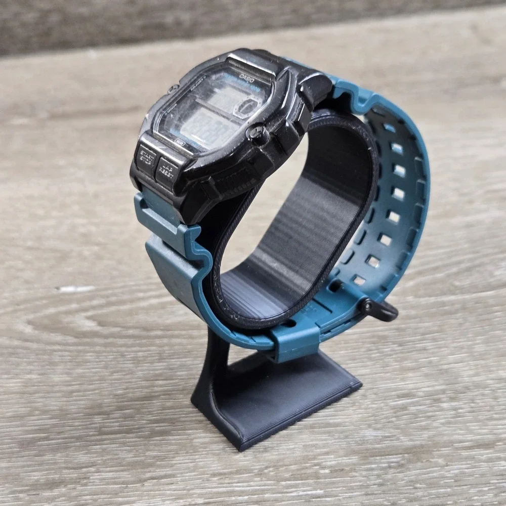 Casio WS-1400H 60 Lap Memory 100M WR Digital Sport Watch Blue Resin Band Tested